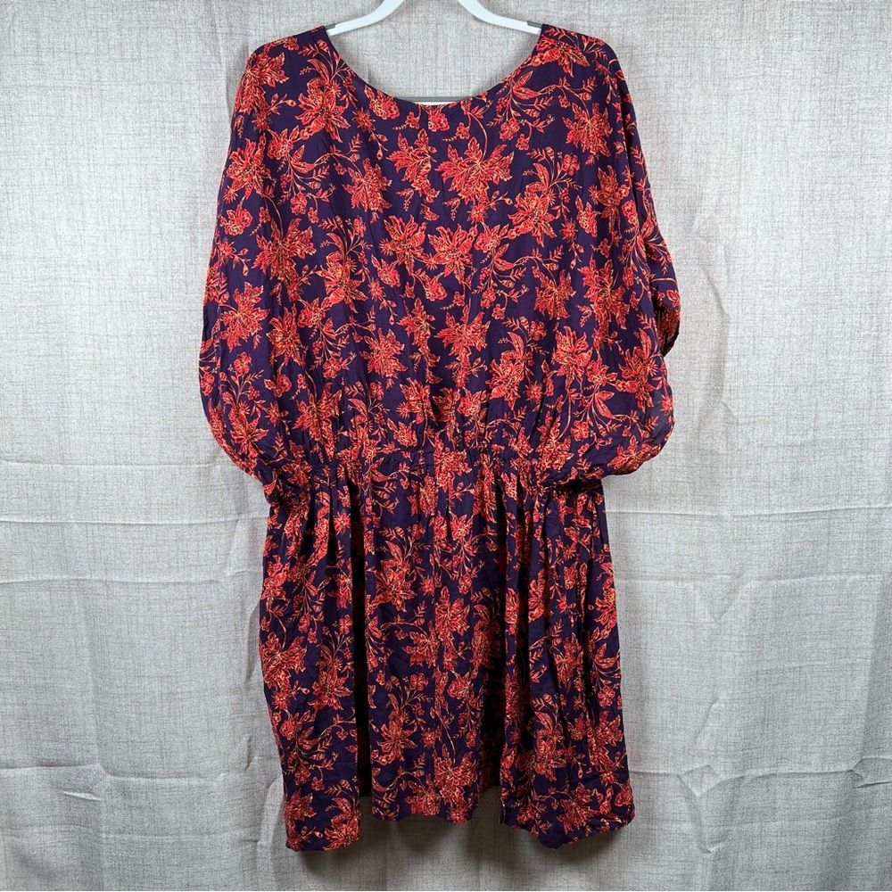 Lands End Floral Dress Lightweight Flowy Short Sleeveless Women's XL-XXL - Picture 2 of 9
